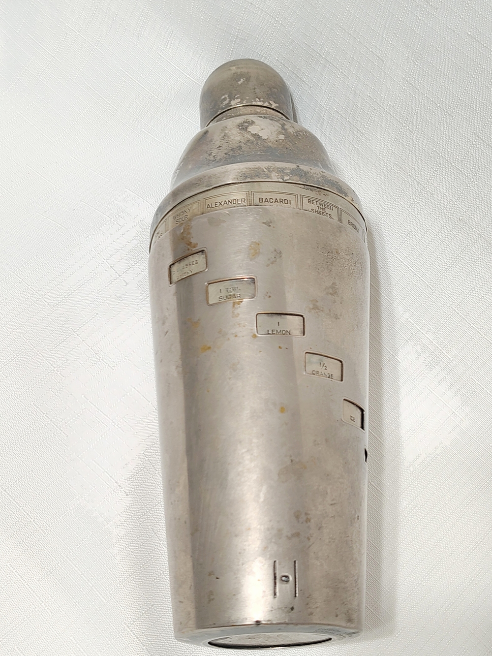 Napier Vintage 1930's Cocktail Shaker Dial-a-Drink  Patent Pending Silver Plated
